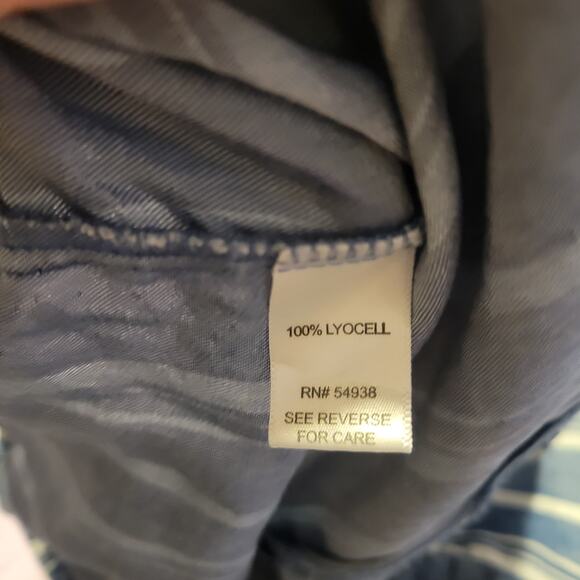 Appraisal Womens Blue Stripe Off Shoulder Shirt Flounce Bell Sleeve Imported Sm - Picture 7 of 8